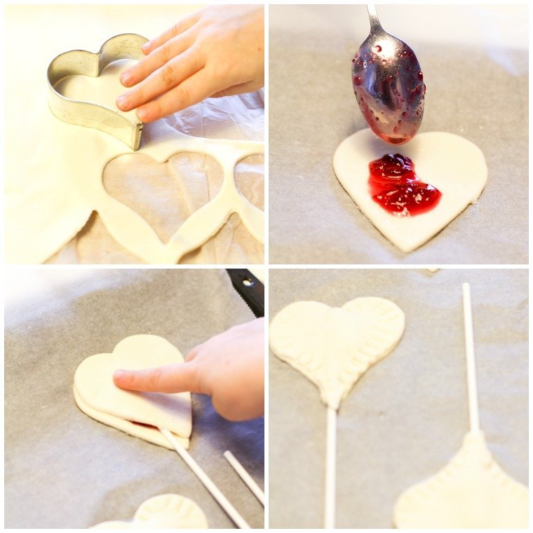 Einfache Marmelade Herzen am Stiel zum Valentinstag