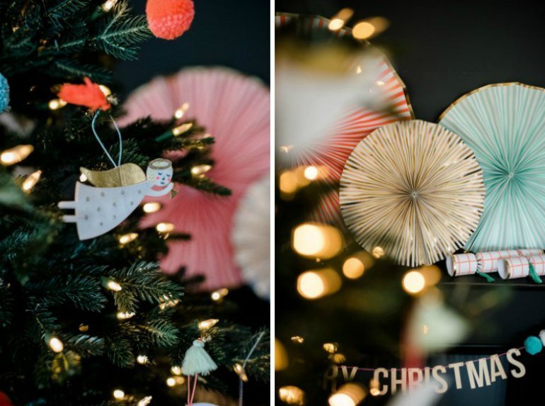 Weihnachsdeko mit klassischen Motiven kombiniert mit modernen Design 