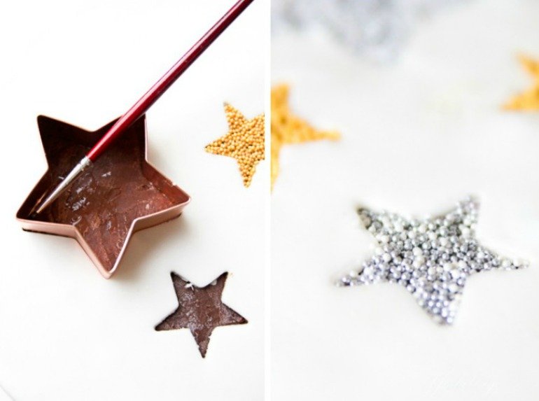 Leckeres Tortenrezept und detaillierte Anleitung für eine Sternen-Torte zu Weihnachten mit Orangen-Buttercreme & Schokoladenganache