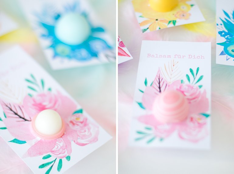 eos Lippenpflege als Geschenk mit kostenloser Druckvorlage