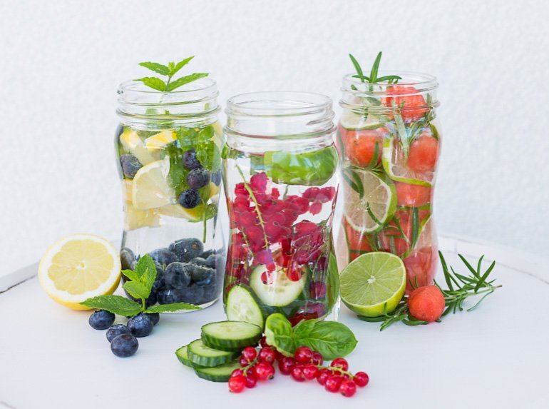 Rezept Infused Water Wasser mit Früchten